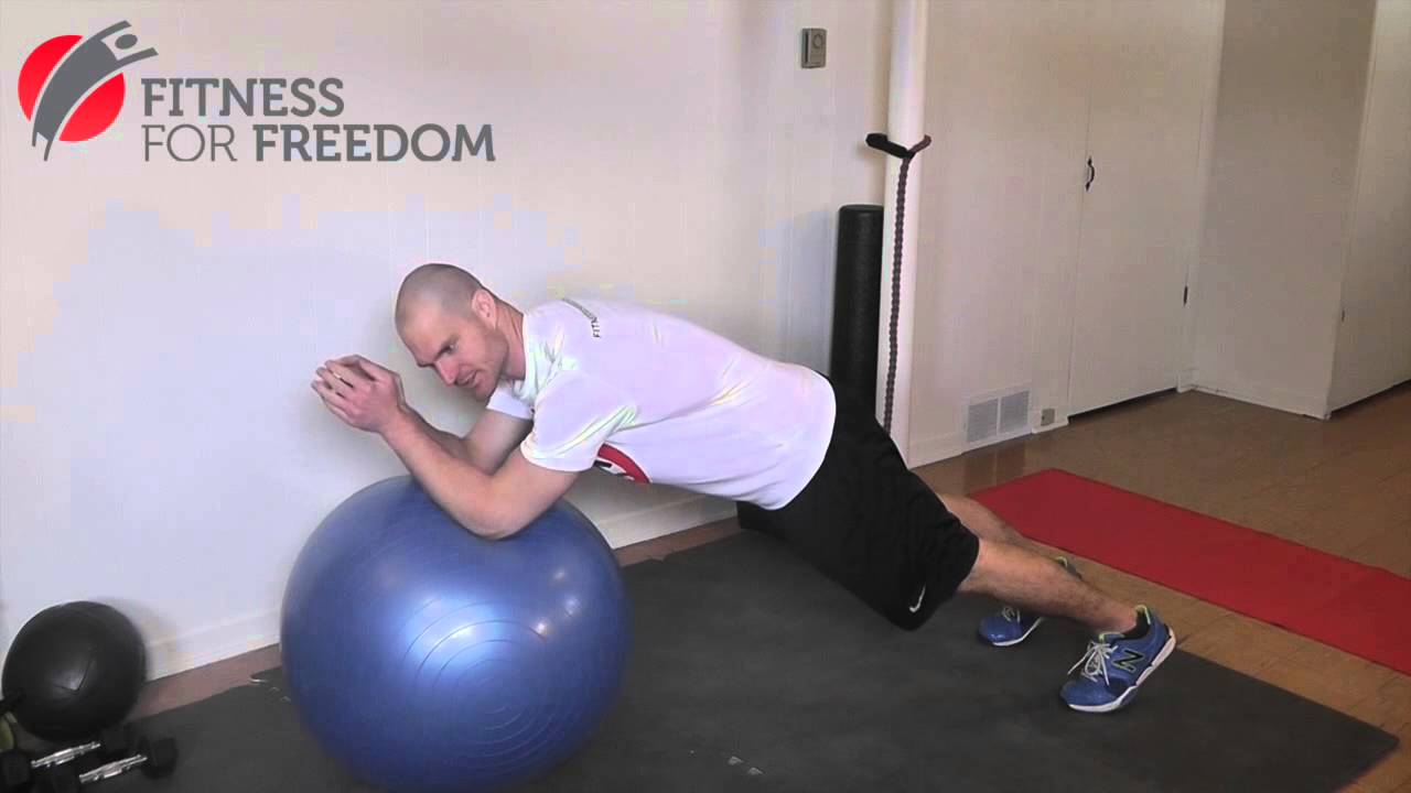 Plank on Stability Ball Fitness For Freedom