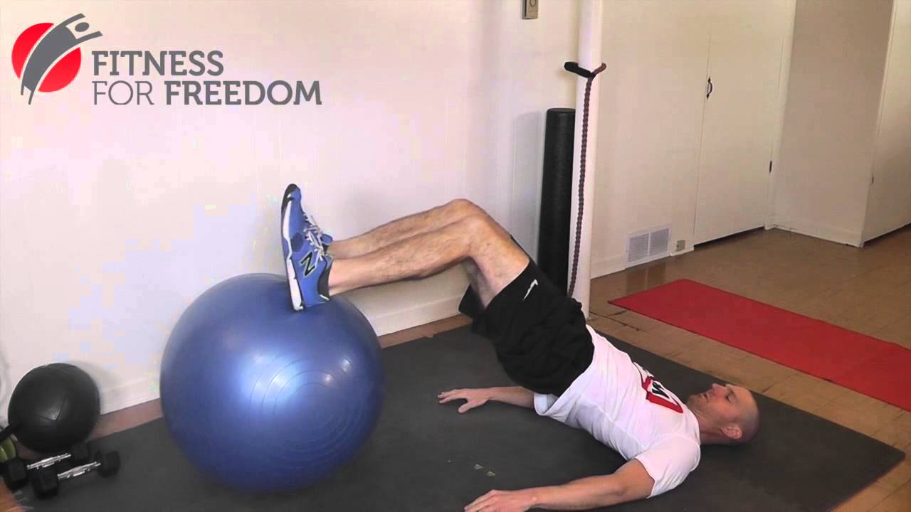 Stability Ball Leg Curl Fitness For Freedom